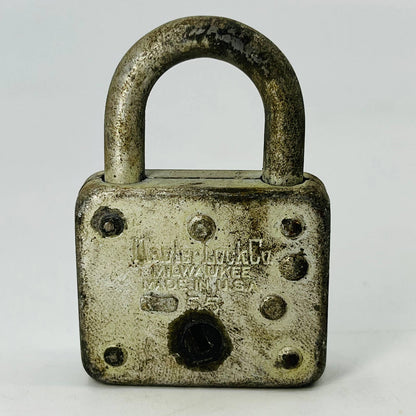 Vintage Master Lock No 55 Made In Milwaukee Wisconsin USA Padlock No Key SA8-3