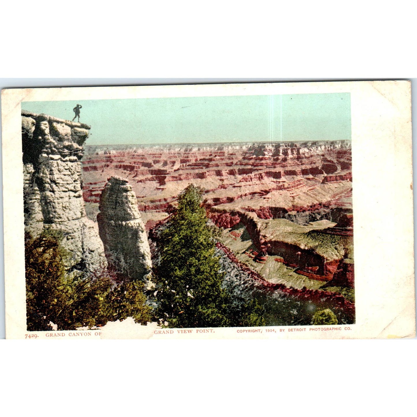 Grand View Point Grand Canyon 1904 Original Postcard TK1-P12