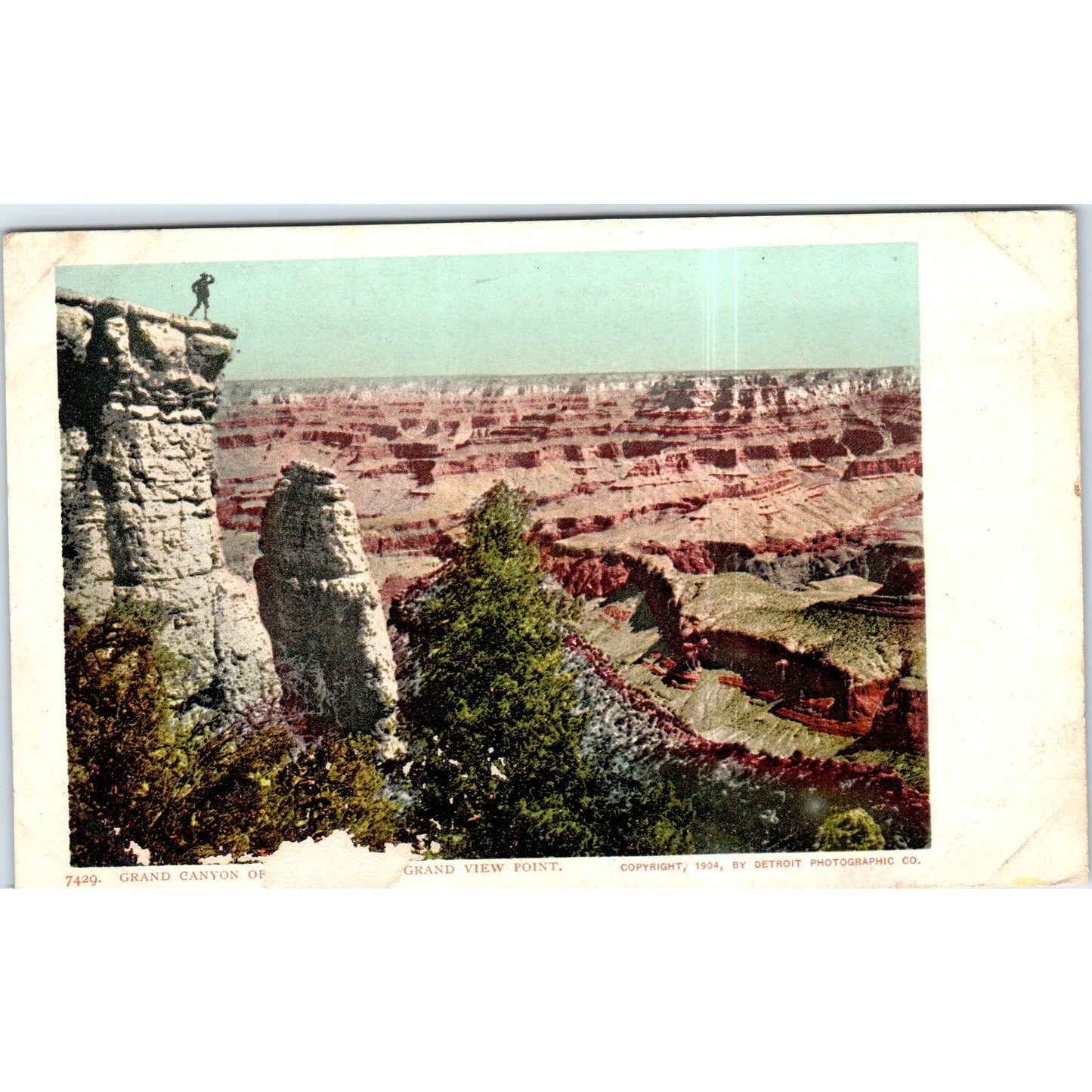 Grand View Point Grand Canyon 1904 Original Postcard P2-7