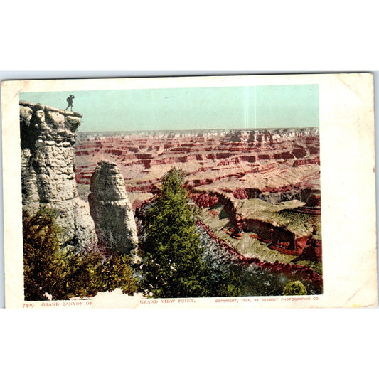 Grand View Point Grand Canyon 1904 Original Postcard P2-7