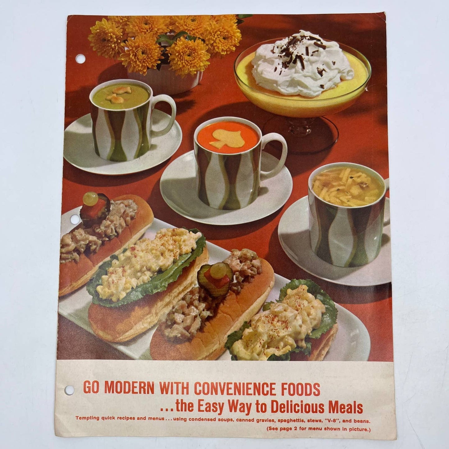 1950s Campbells Soup Modern Convenience Food Advertising Recipe Fold Out TH8