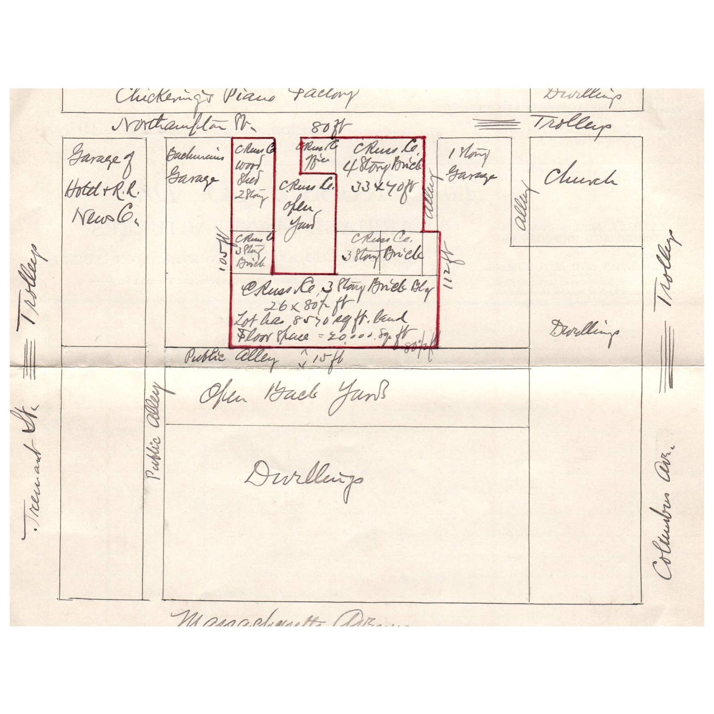 1910s Letterhead C. Russ & Co. Carriage Manufacturers w/ Map Boston MA SE4