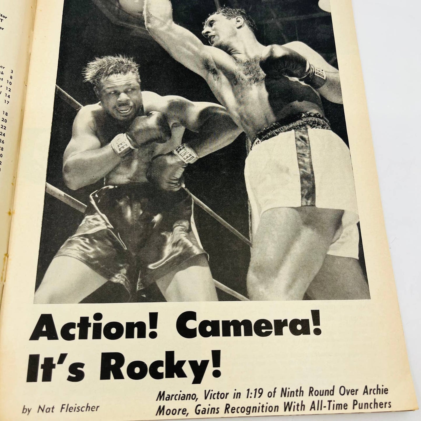 1955 Nov - The Ring Boxing Magazine – Hurricane Jackson Cover Marciano-Moore TA5