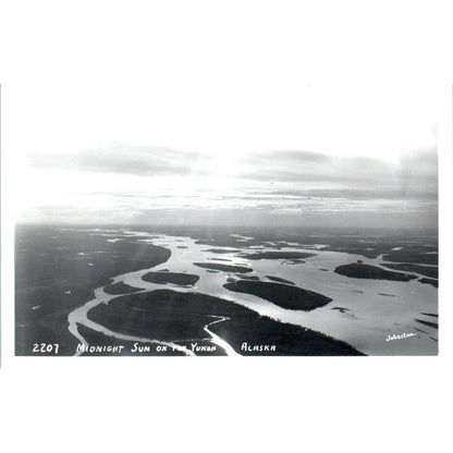 Midnight Sun on the Yukon Alaska RPPC Original Postcard TK1-30