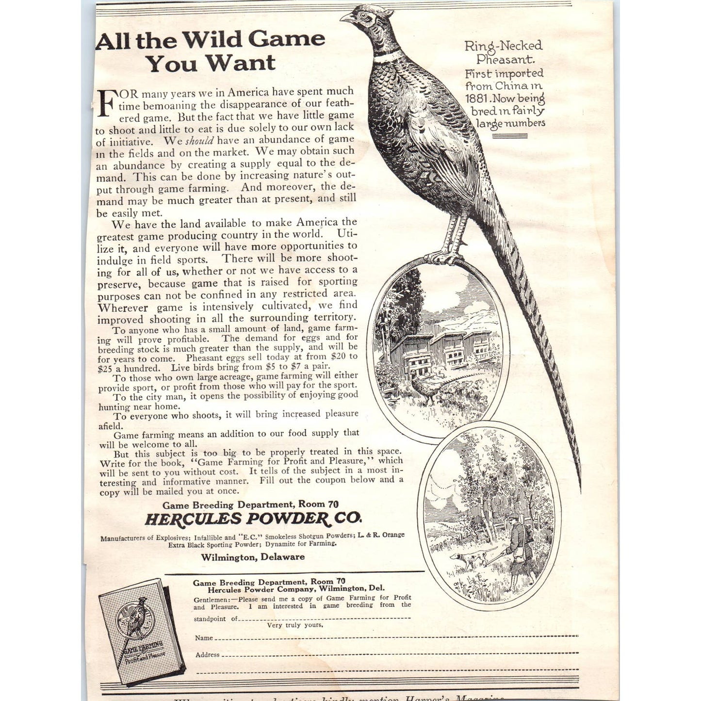 c1920 Harper's Magazine Ad Portland Cement Association Concrete Buildings TF6-1