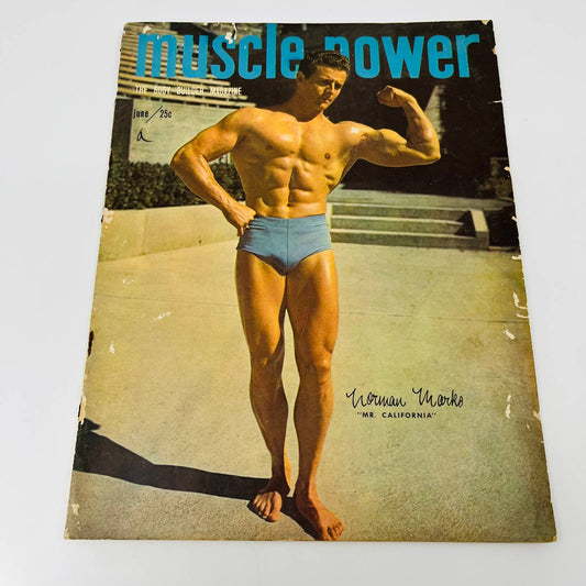 MUSCLE POWER January 1950 Body Building Magazine Norman Marks Mr. California BA2