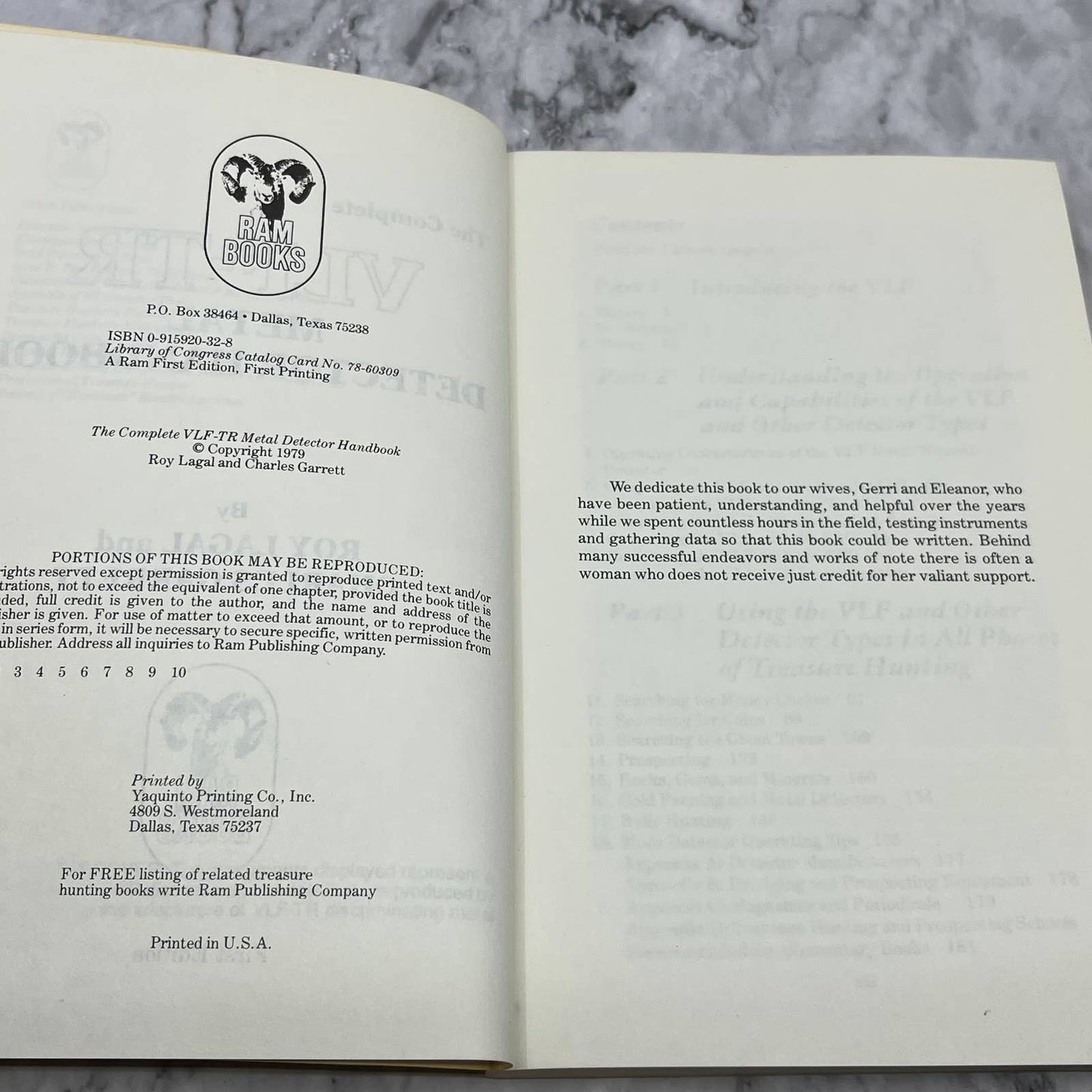 The Complete VLF-TR Metal Detector Handbook 1st Ed Signed by Charles Garrett TJ6