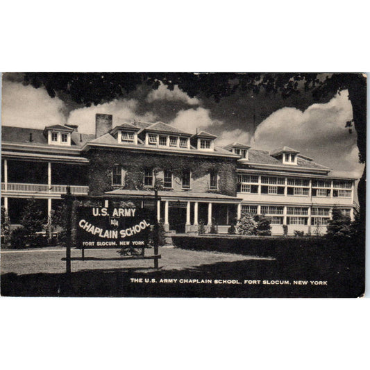 Army Chaplain School Fort Slocum New York - Original RPPC Postcard TJ7-RP1