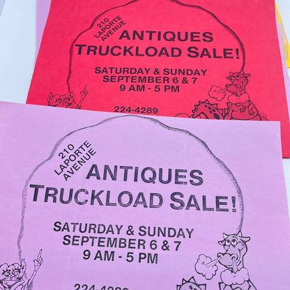 1980s Laporte Avenue Antiques Flyer and Newsletter Lot Ft. Collins CO AB3