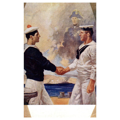 Sailor Handshake Brother in Arms - Original Postcard TJ8-5