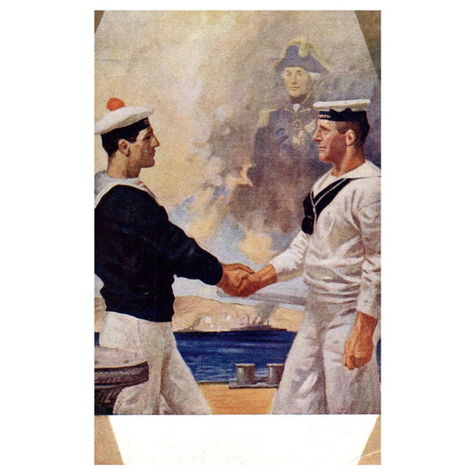 Sailor Handshake Brother in Arms - Original Postcard TJ8-5