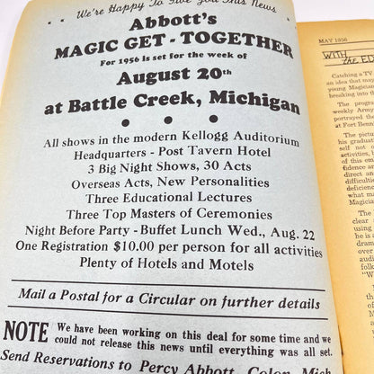 1956 May - Tops Magazine of Magic - Tricks Magicians TF7