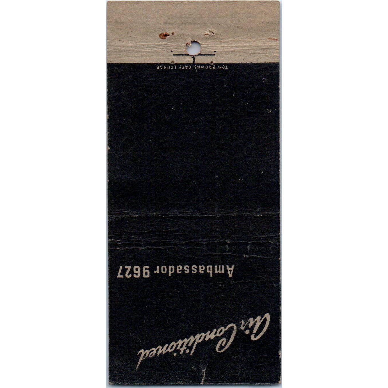 Tom Brown's Cafe Lounge Chicago IL Advertising Matchbook Cover SA1-M10