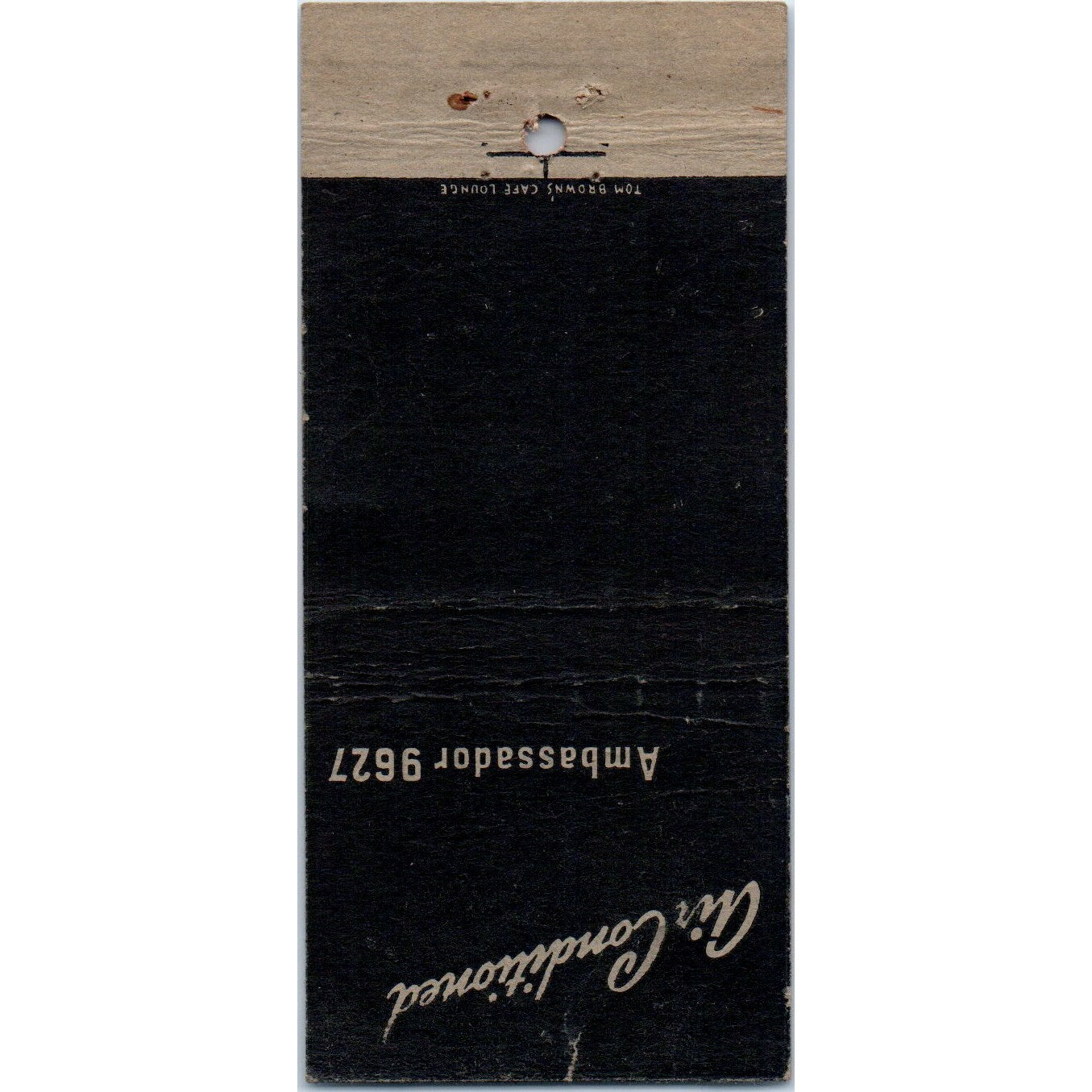 Tom Brown's Cafe Lounge Chicago IL Advertising Matchbook Cover MM9-6