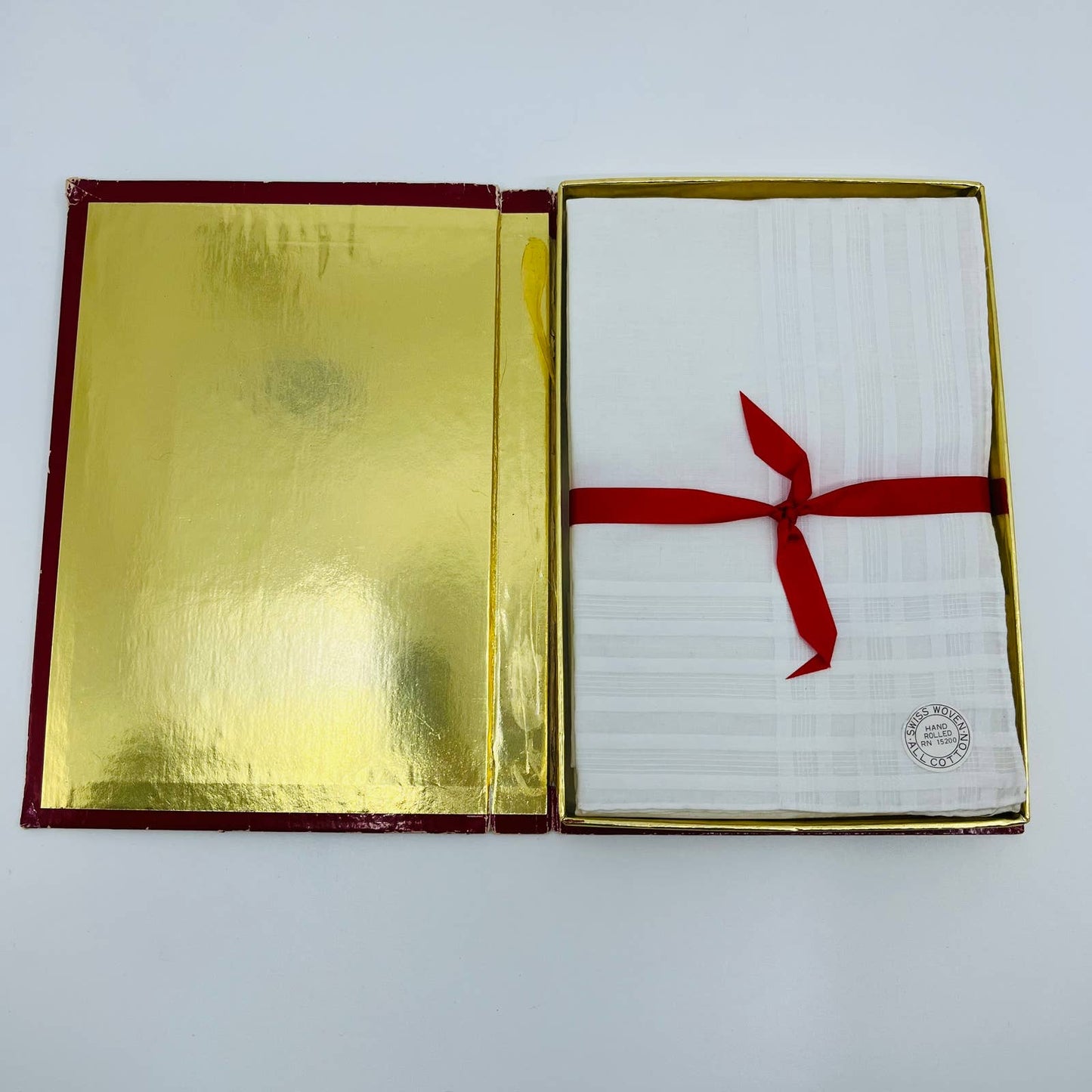 NIP CHRISTIAN DIOR Set of Three White Swiss Woven Large Sized Handkerchiefs TD5