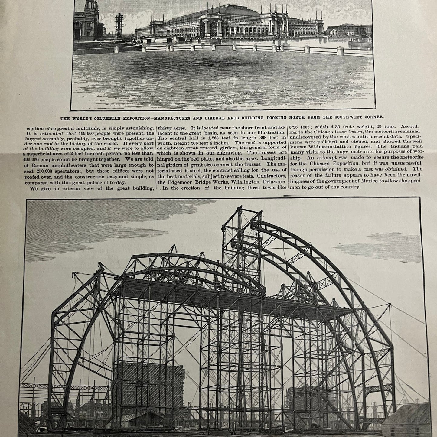 World's Columbian Exposition Liberal Arts Building 1892 Scientific American D8-3