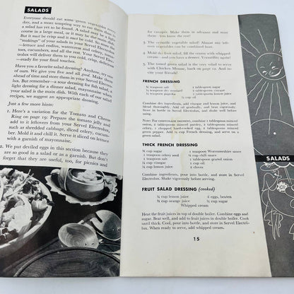 1936 Cookbook recipe book Making the most of your Servel Electrolux fridge BA3