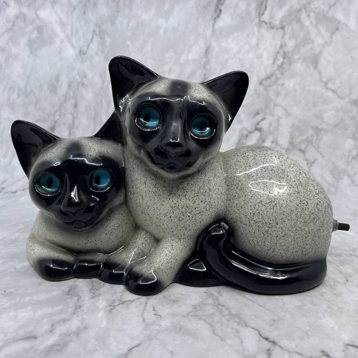 1950s Rare Original Leland Claes Blue Point Siamese Cat TV Lamp WORKS 9.5x6" SA2