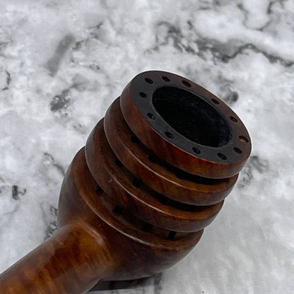 Vintage Carved Virgin Nature Imported Briar Estate Pipe TJ4-7
