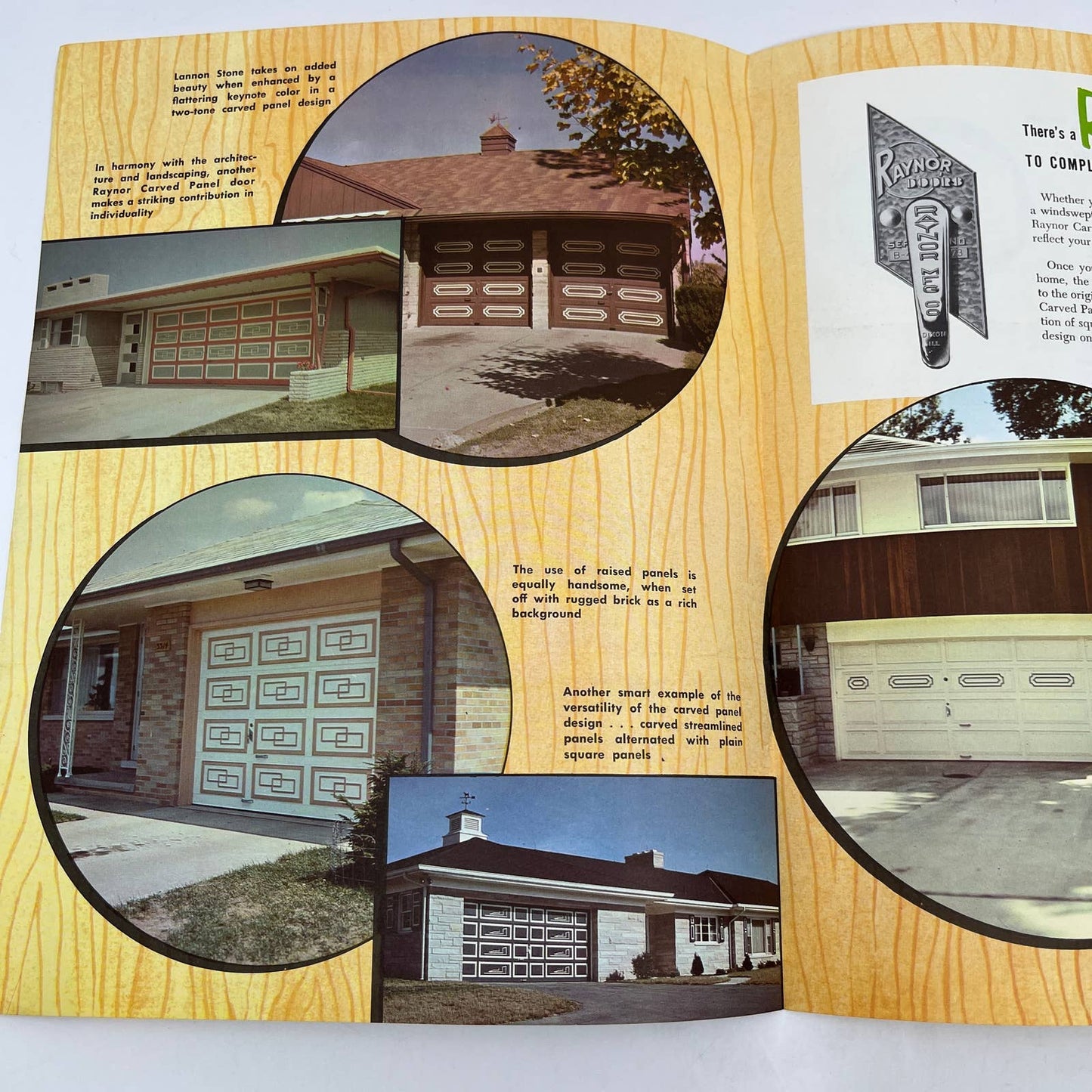 1950s Raynor Carved Panel Garage Doors Advertising  Brochure Booklet AC8