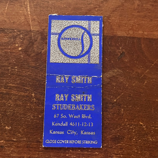 Ray Smith Studebakers Kansas City MO Advertising Matchbook Cover MM9-3