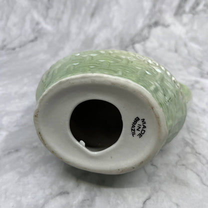 Ceramic Lustreware Elegant Swan in Basket Vintage Made in Brazil 6x6.5 TD1