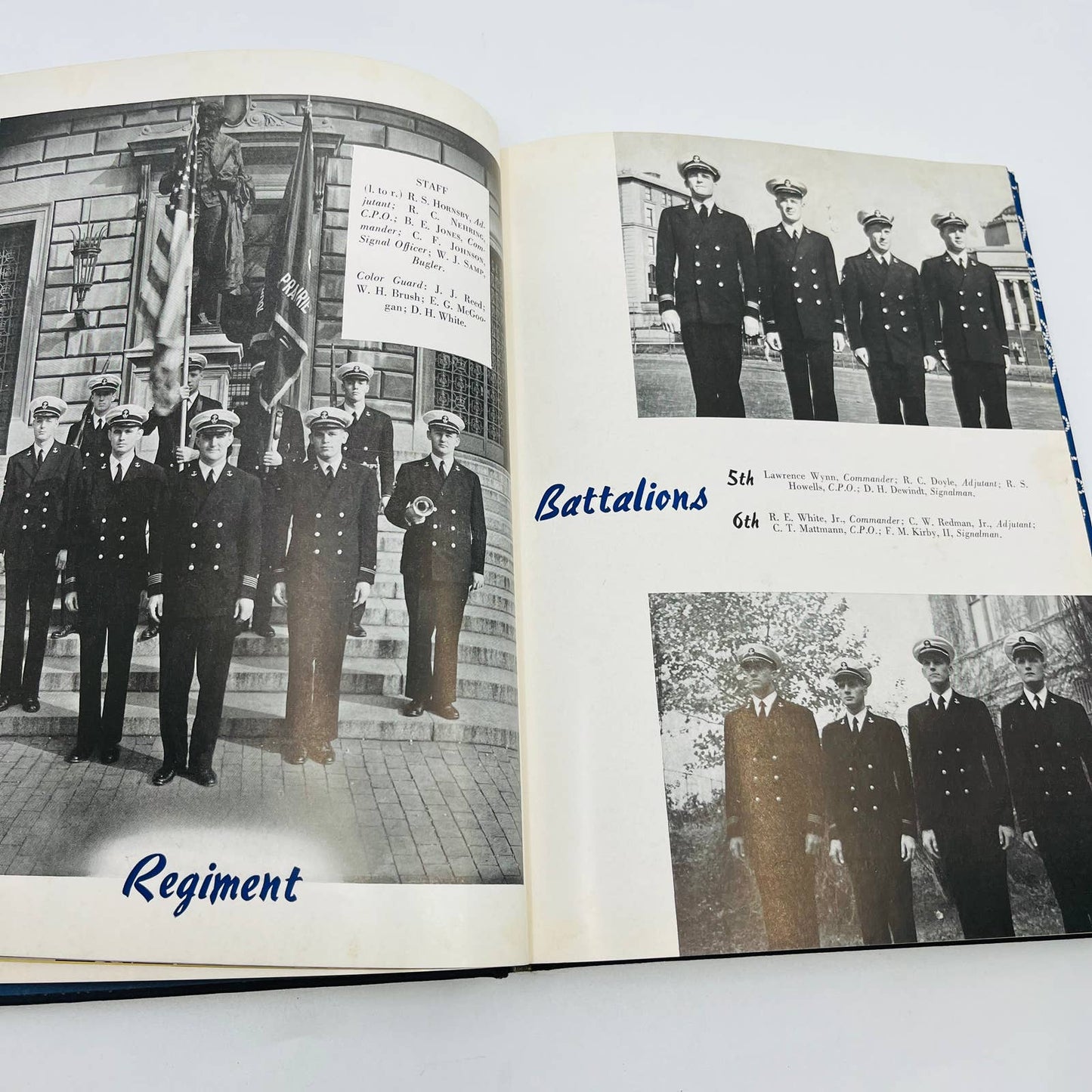 1942 WWII Side Boy US Naval Reserve Midshipmen's School Yearbook New York NY BA1