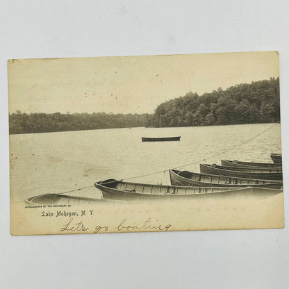 1904 Lake Mohegan NY - ROW OF BOATS ALONG SHORE PA8