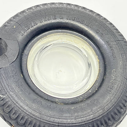 Firestone Transport 100 Tubeless Tire Glass Advertising Ashtray TE3