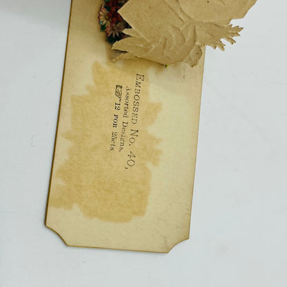 1880's VICTORIAN CALLING CARD LITHO Die Cut Remember Your Friend Sample SAH9-S9