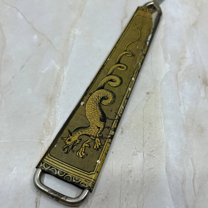 Antique Oriental Dragon Tin Litho Letter Opener TI7-S1