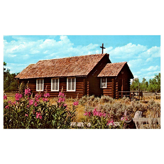 Vintage Postcard - Chapel of the Transfiguration Moose Wyoming TJ6-1