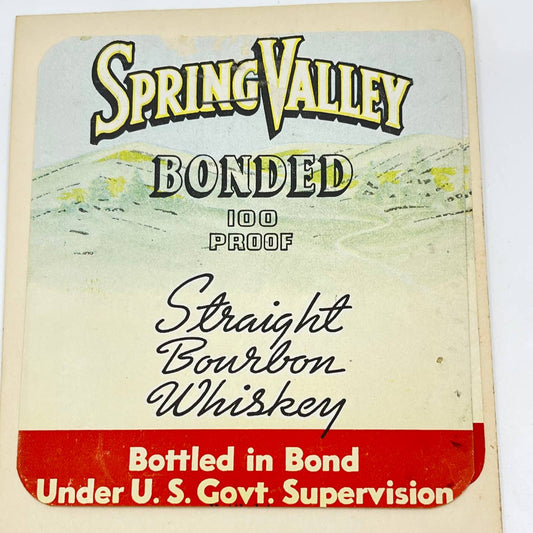 Spring Valley Bonded Whiskey Label Set of 2