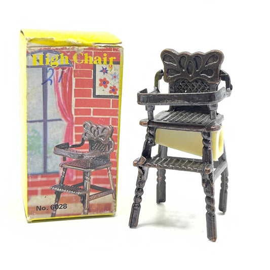 1970s High Chair Die Cast Pencil Sharpener w Box Dollhouse Miniature TF6