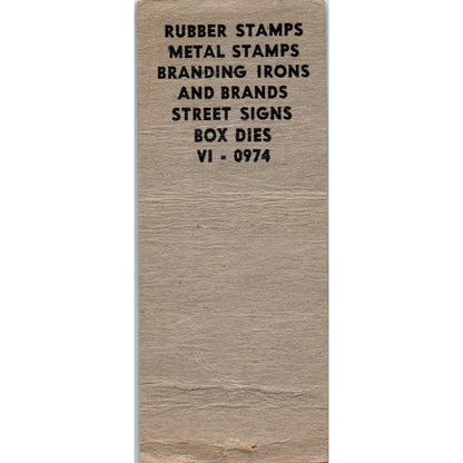 Mercury Stamp Company Kansas City MO Advertising Matchbook Cover MM9-4