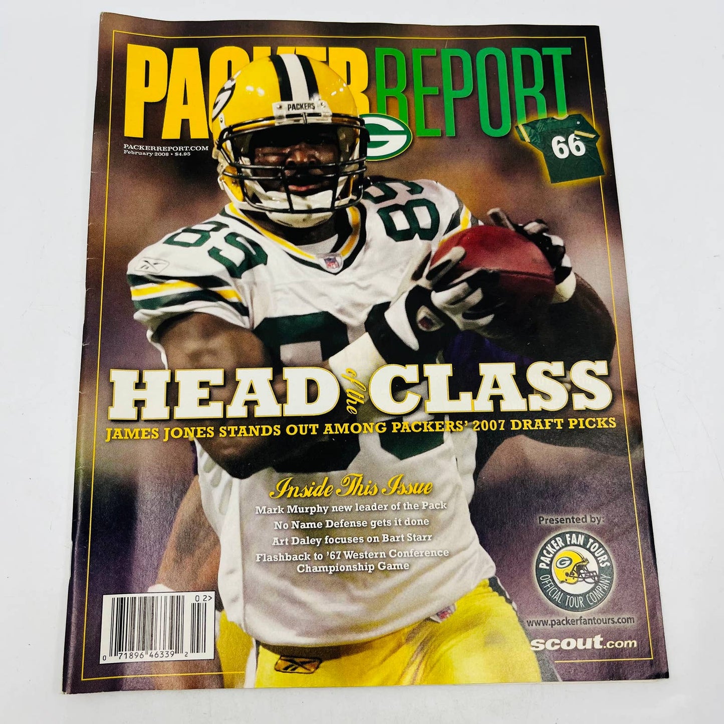 February 2008 Packer Report Green Bay Packers James Jones AJ Hawk Rodgers BA3