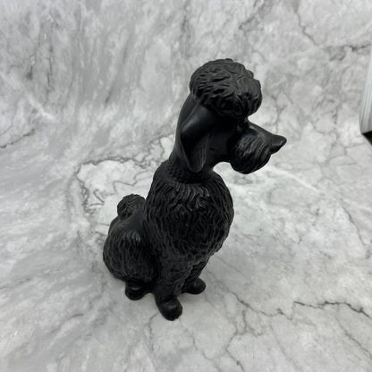 Vintage MCM Kitschy 7.5" Plastic Black Poodle Coin Bank TB6