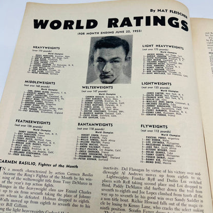 1955 August - The Ring Boxing Magazine – Rocky Marciano Cover Olson-Moore TA5