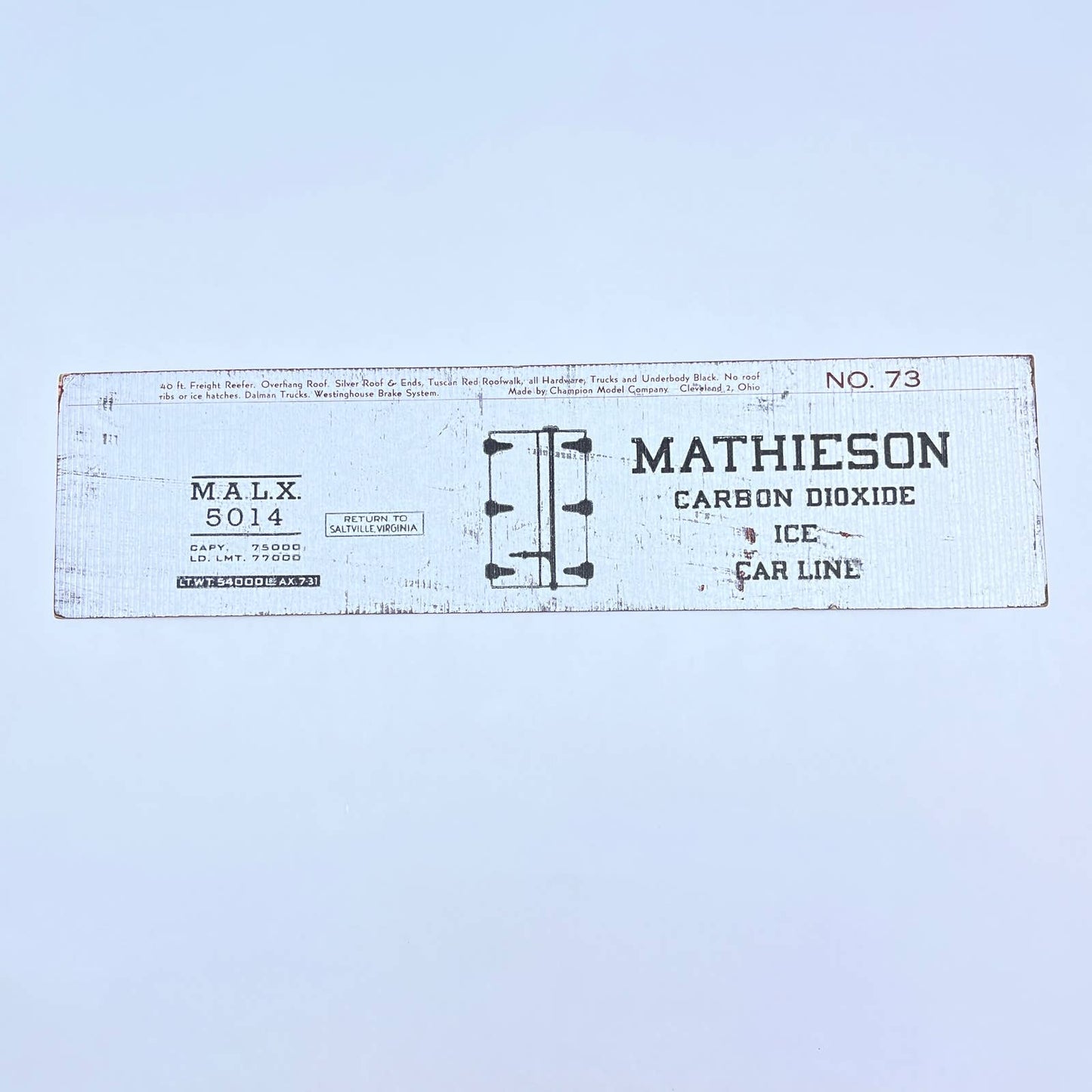 Vintage Blotter Mathieson Carbon Dioxide Ice Car Line Saltville Virginia AC1