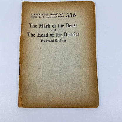 c1920 Little Blue Book No. 336 The Mark of the Beast Rudyard Kipling SD3