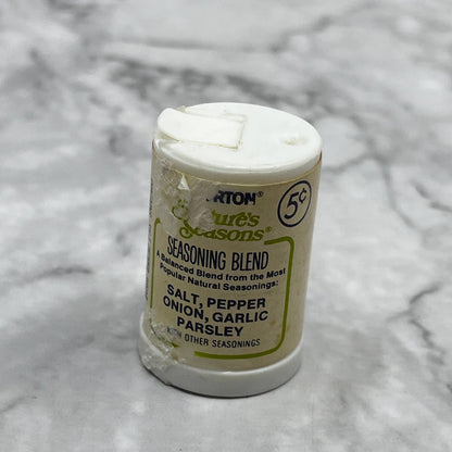 Vintage Morton Salt Mini Shaker 1.25" Nature’s Seasons Blend Advertisement SE7