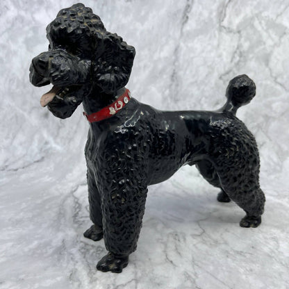 Vintage Breyer Black Poodle with Red Dog Collar and Dark Eyes 9x8 TI9