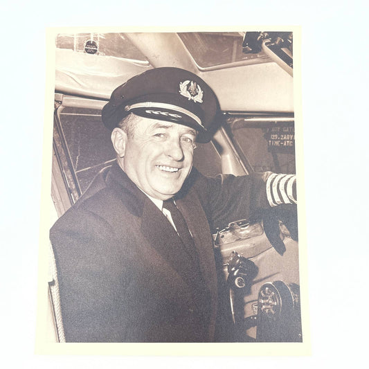 1940s American Airlines Pilot Portrait Photo 8x10" AB7