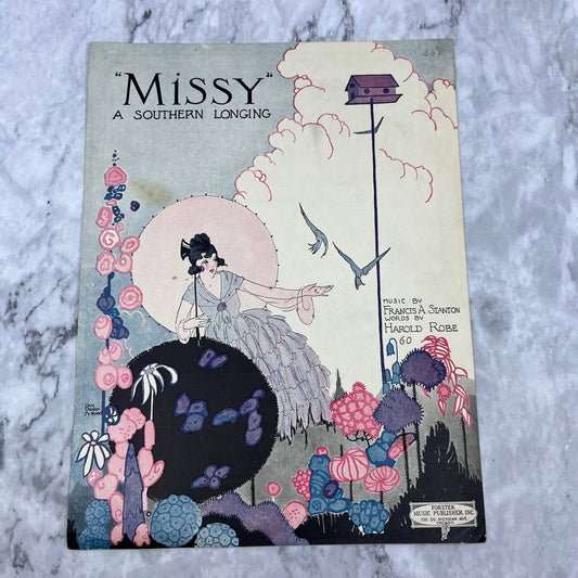 1920 MISSY - A SOUTHERN LONGING sheet music Francis A. Stanton Harold Rose TI1