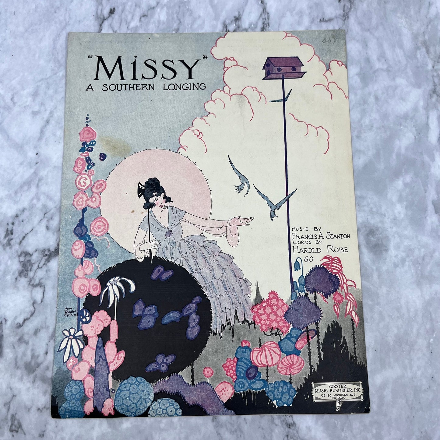 1920 MISSY - A SOUTHERN LONGING sheet music Francis A. Stanton Harold Rose V39-3