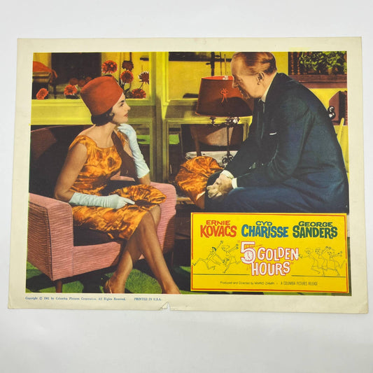 1961 5 Golden Hours Lobby Card Ernie Kovacs Cyd Charisse George Sanders FL3