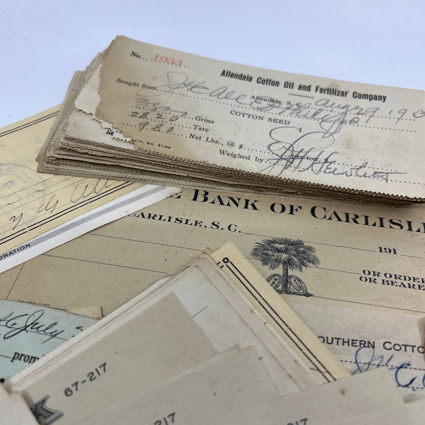 c1913 Huge Lot of Allendale South Carolina Paper Ephemera TI5