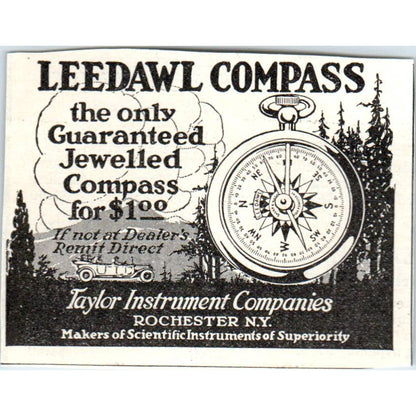 c1920 Harper's Ad - Leedawl Compass Taylor Instrument Co Rochester NY EA3