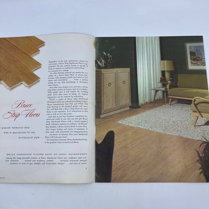 1957 MCM Kentile Bruce Hardwood Floors Advertising Pattern Booklet Brochure TH7