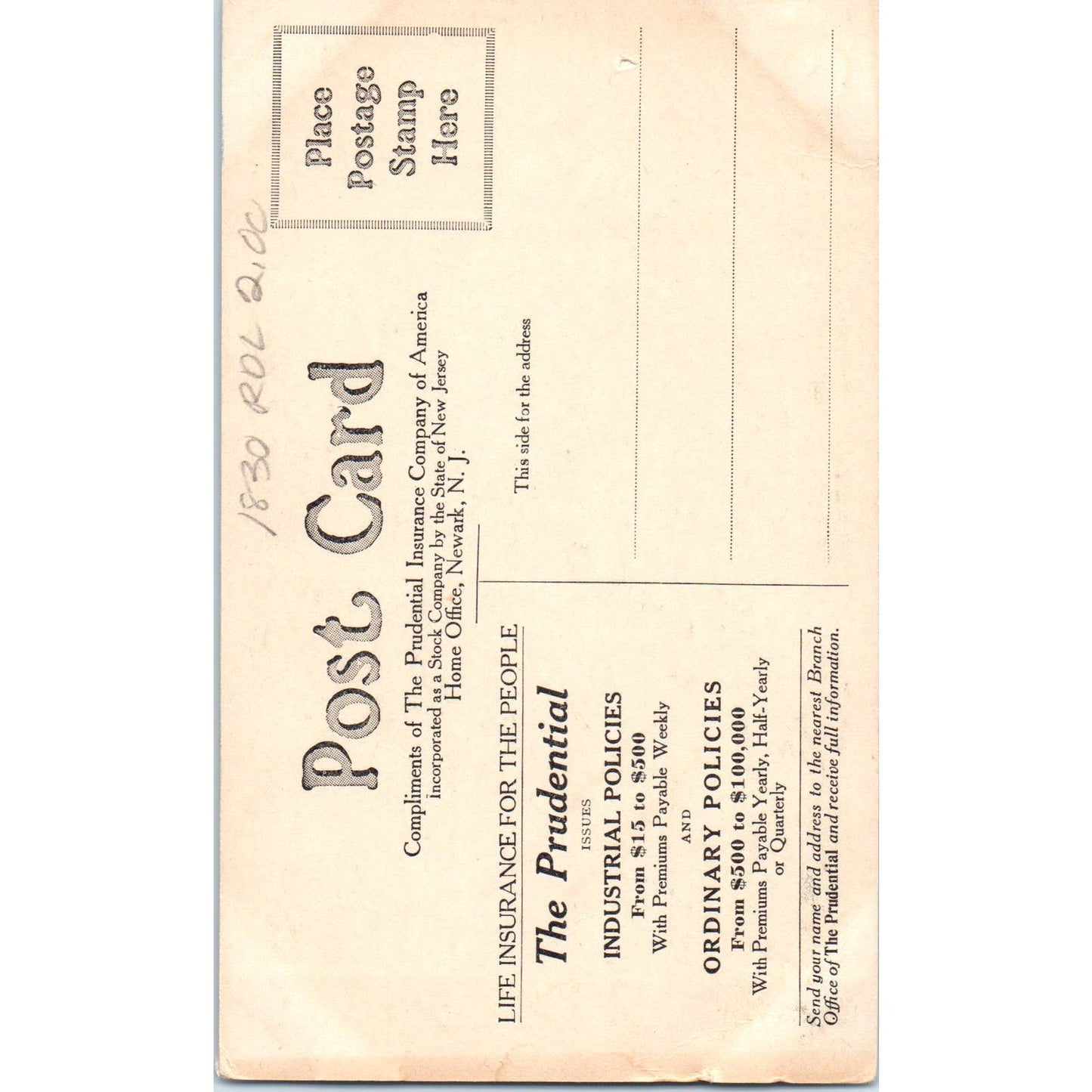 Ute Pass Williams Range Colorado Original Postcard TK1-29